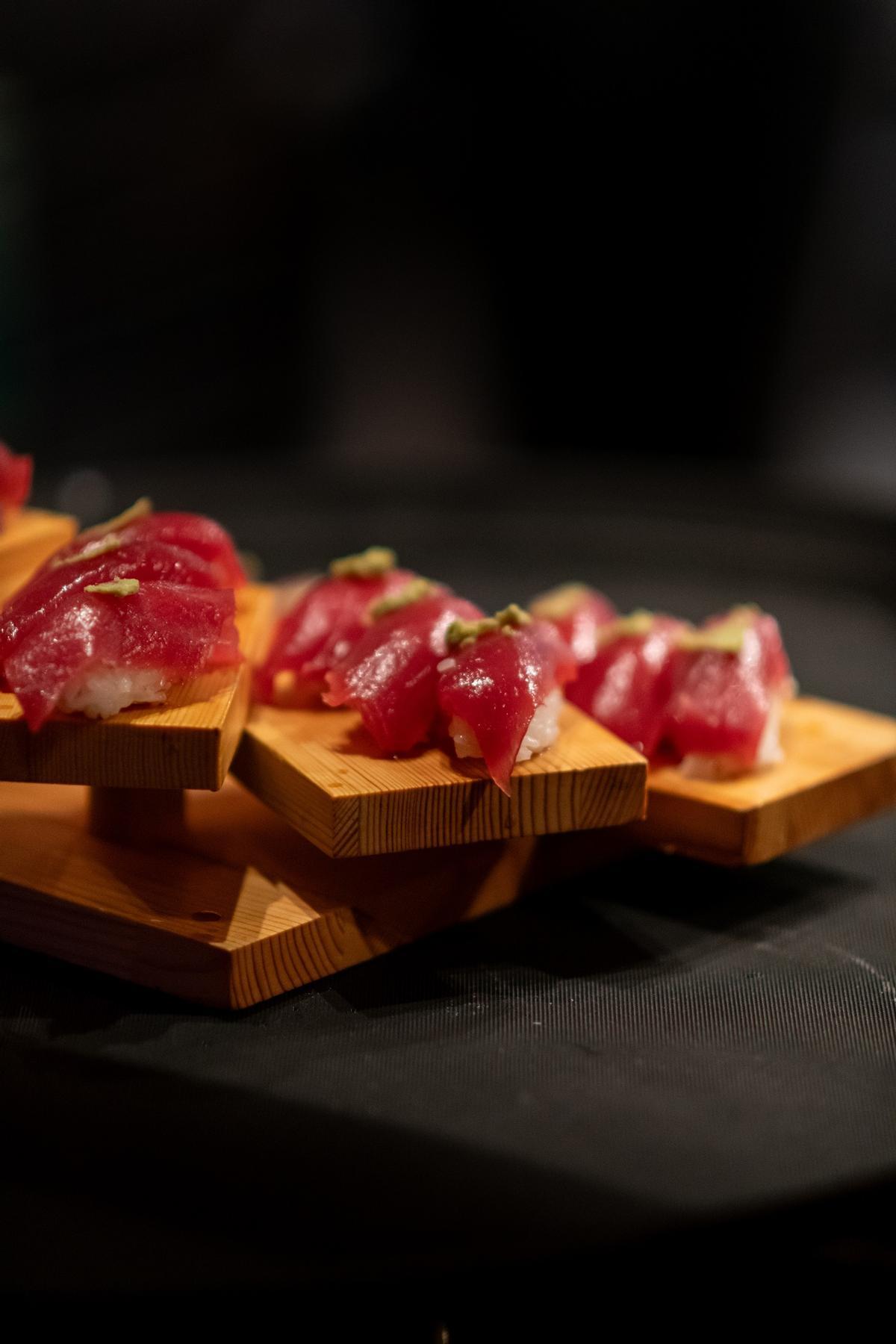 Uno de los bocados del menú degustación.