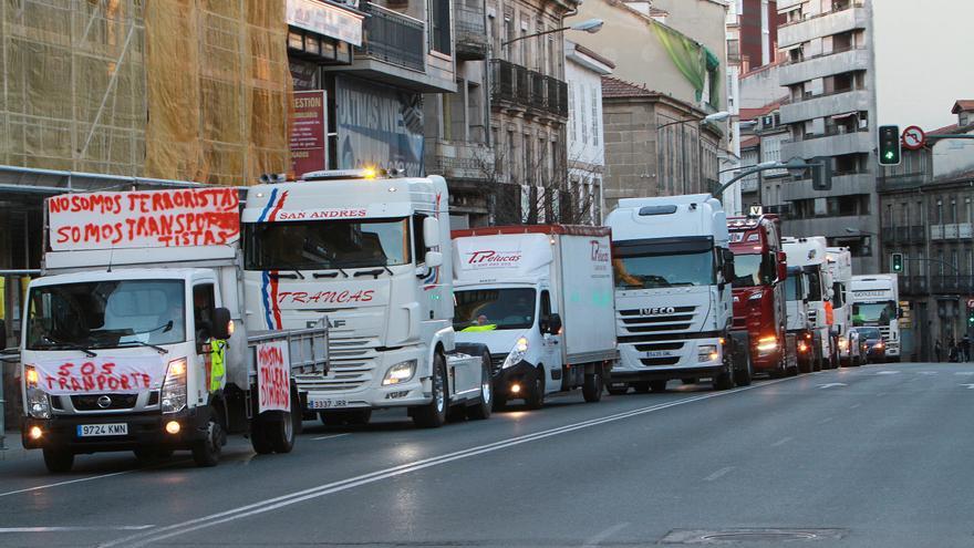Caravana de camiones en Ourense: &quot;Es un problema de todos&quot;