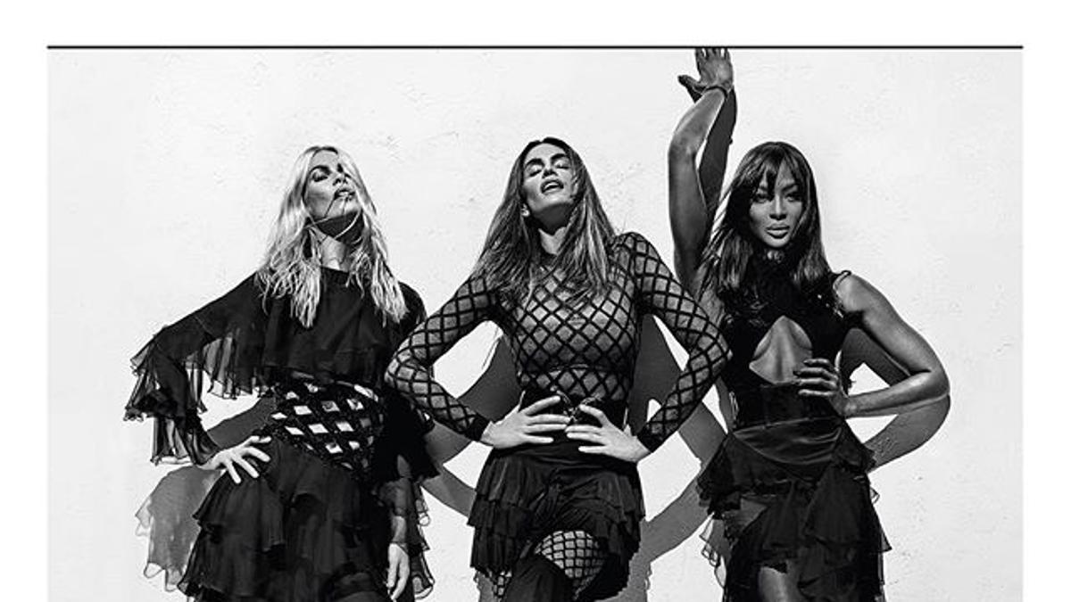 Vuelven las tops con Balmain. Claudia, Cindy y Naomi.