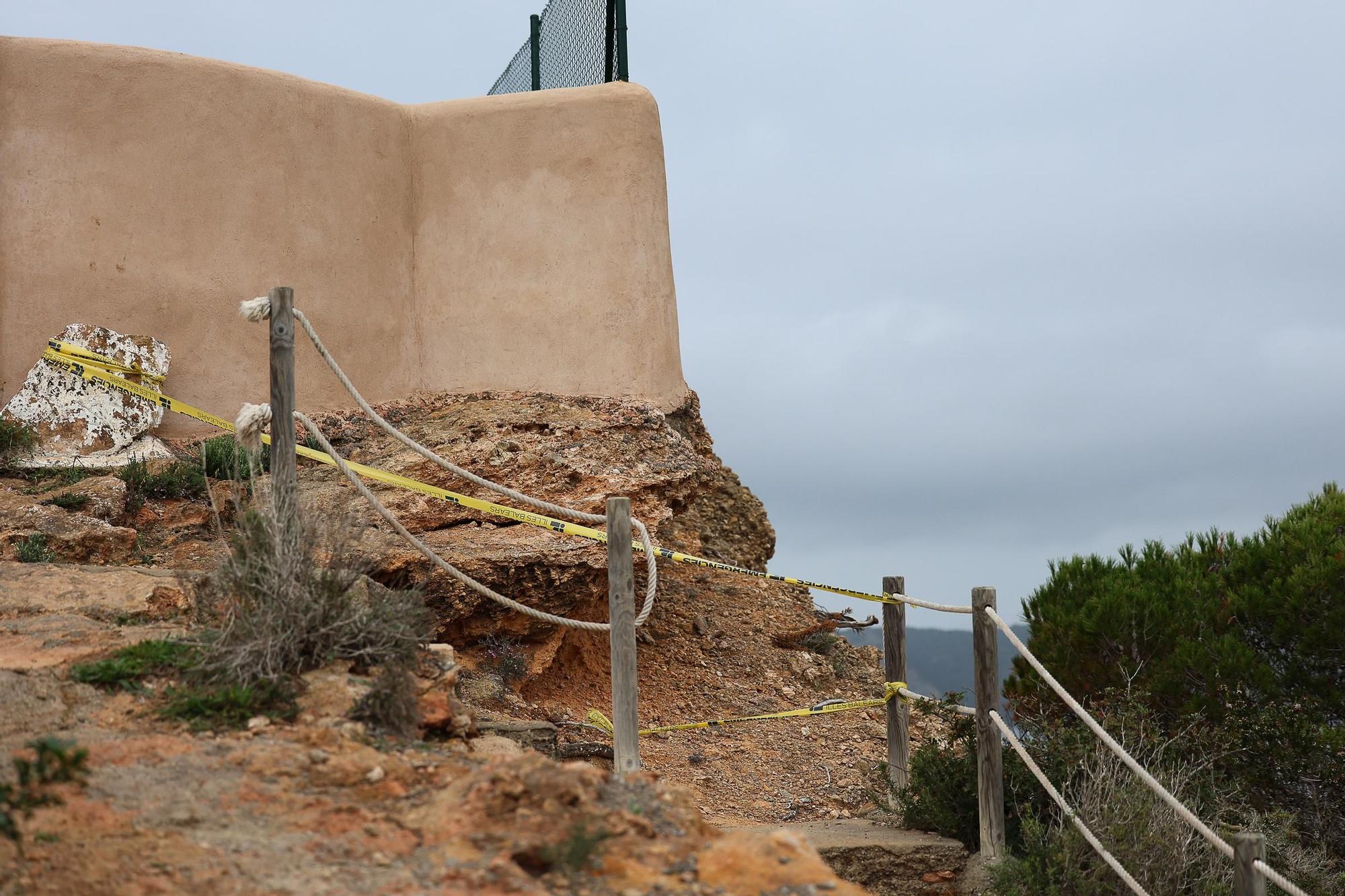 Nuevas imágenes del derrumbe del acantilado de Porroig