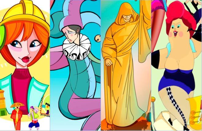 Fallas 2021. Bocetos de la Sección Sexta A
