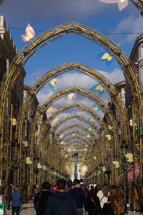 Nuevo alumbrado de Navidad en la calle Larios.