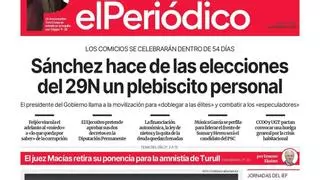La portada de EL PERIÓDICO del 6 de octubre de 2026