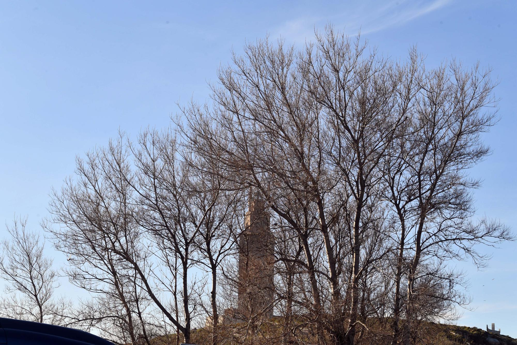 Semana Santa en A Coruña: turistas en la Torre de Hércules