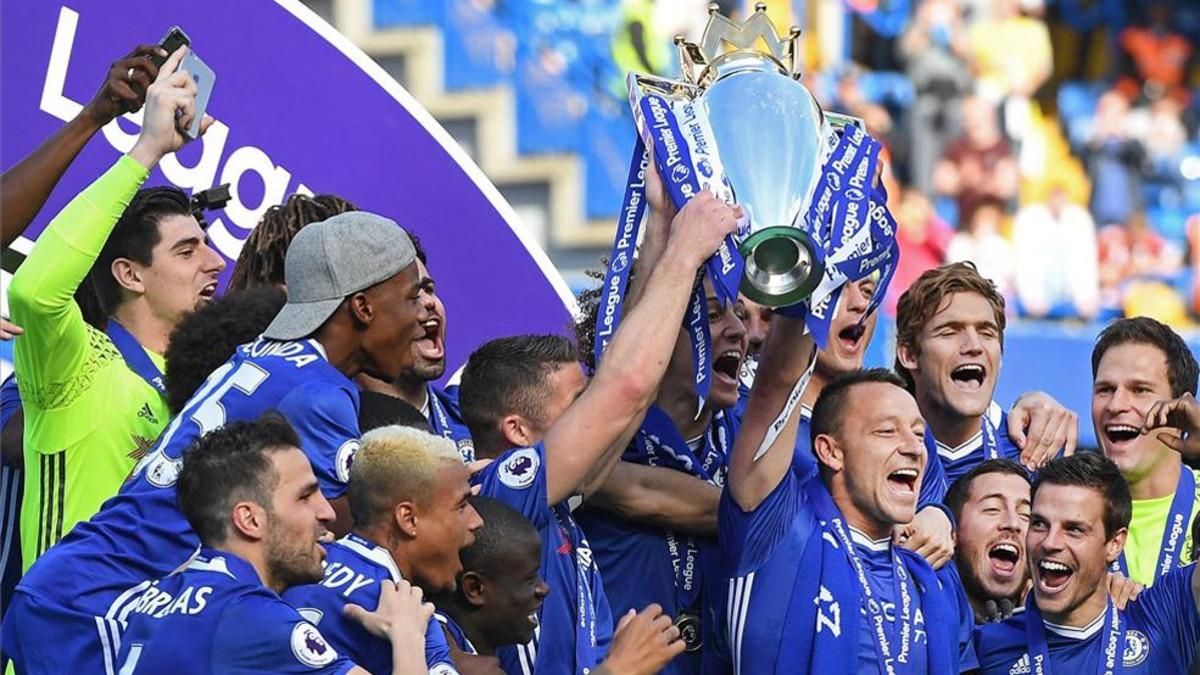 El Chelsea, celebrando su título de Liga
