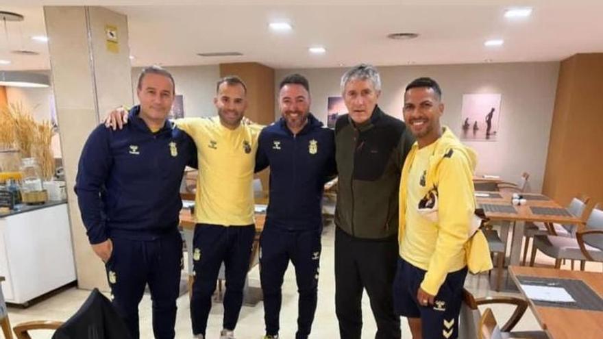 Las dos horas de Setién con Jesé y Viera en el cuartel general de la UD Las Palmas