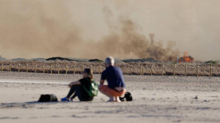 El incendio del Saler se da por estabilizado tras quemar 14 hectáreas