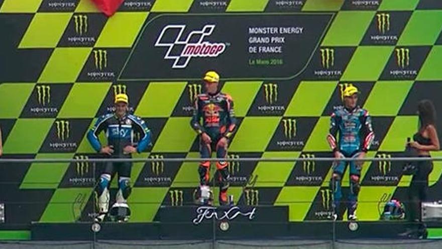 El podio de Moto 3.