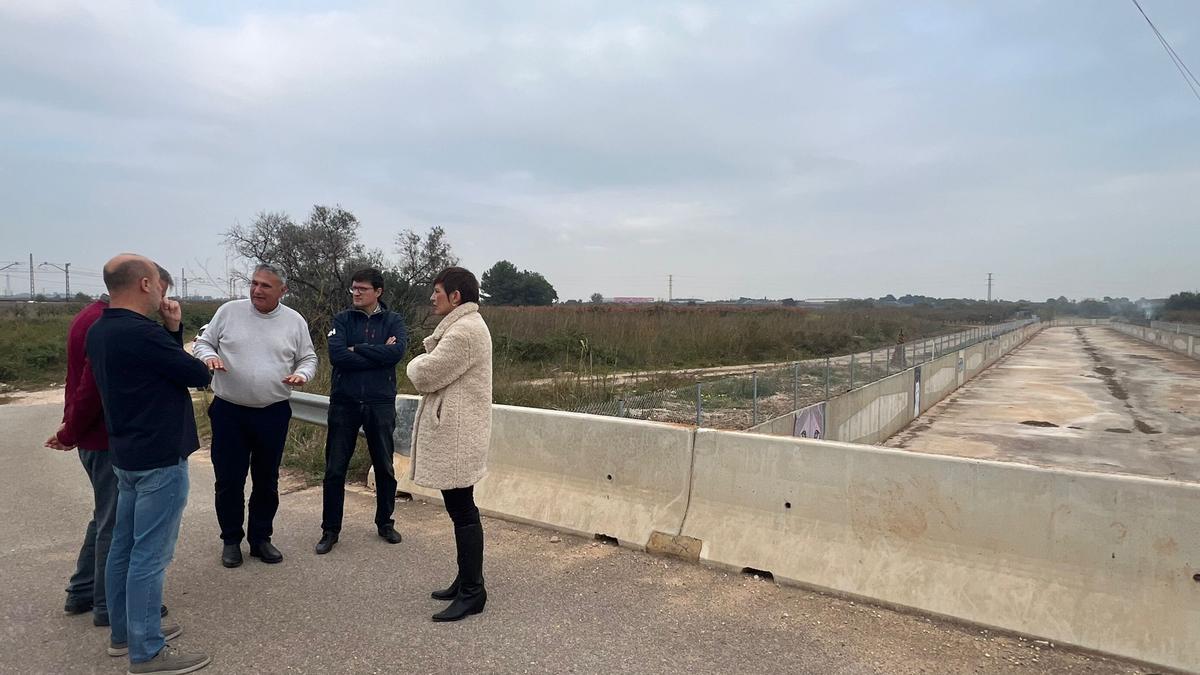 Visita a las obras en el barranco de Benifaió.