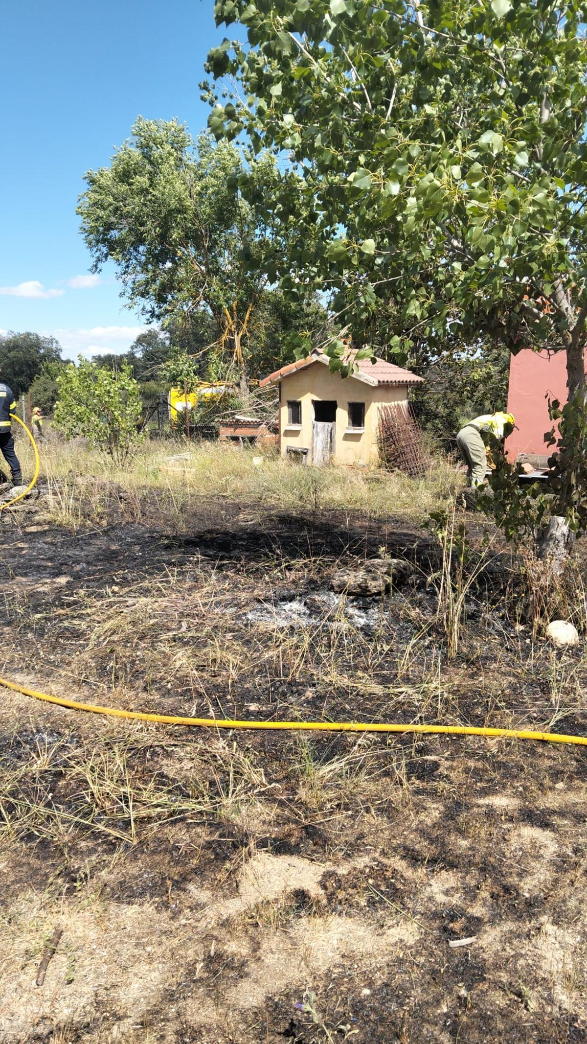 Zona sofocado del incendio