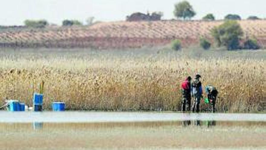 Trabajo de campo en uno de los diez humedales seleccionados para la medición de CO2.