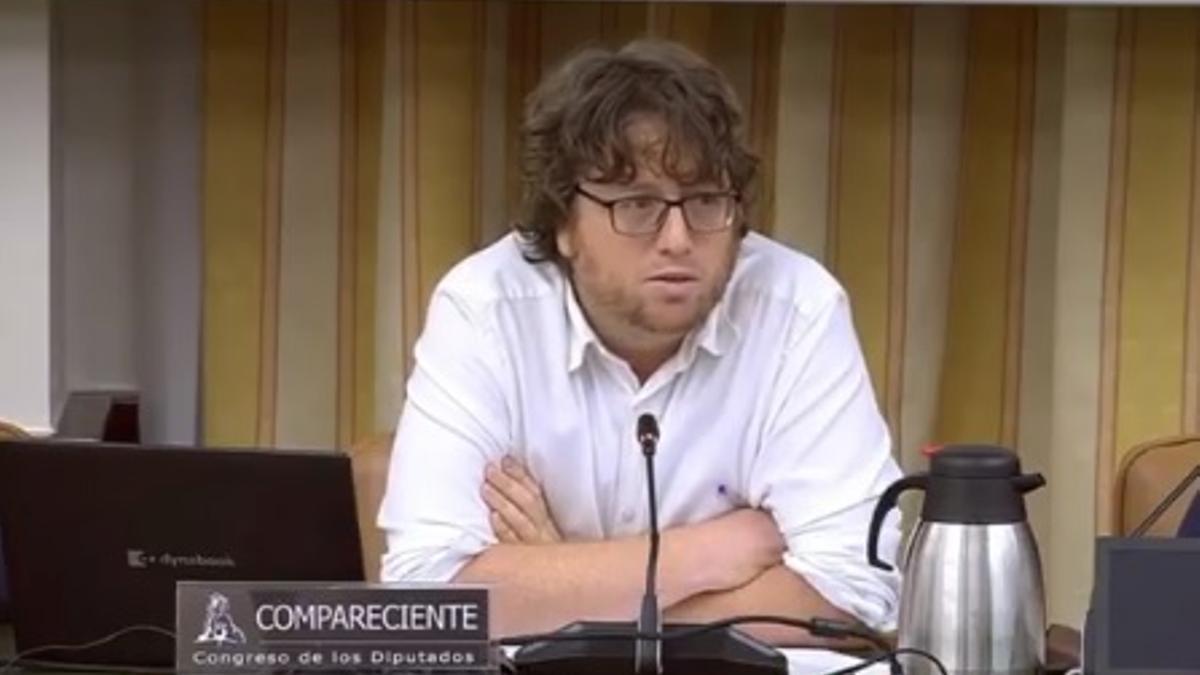 El ciéntifico gallego Emilio Santiago Muíño, durante su intervención este jueves.