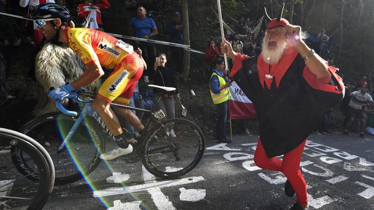 Valverde, en la ascensión a Gramartboden