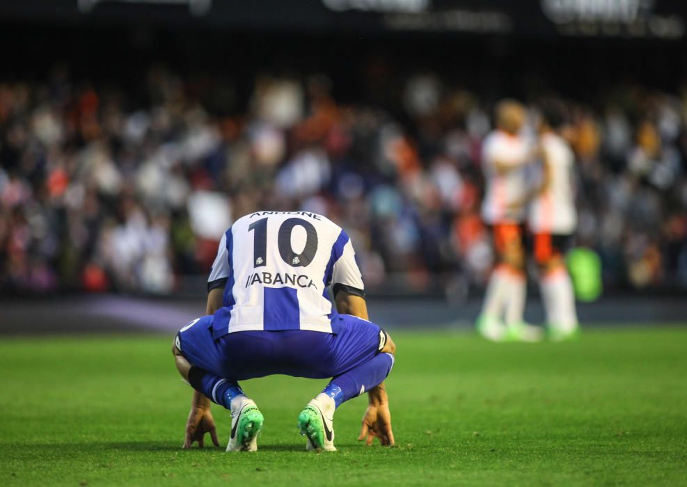 El Dépor cae con claridad en Mestalla