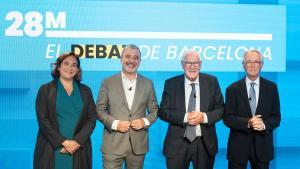 Ada Colau, Jaume Collboni, Ernest Maragall y Xavier Trias, en un debate