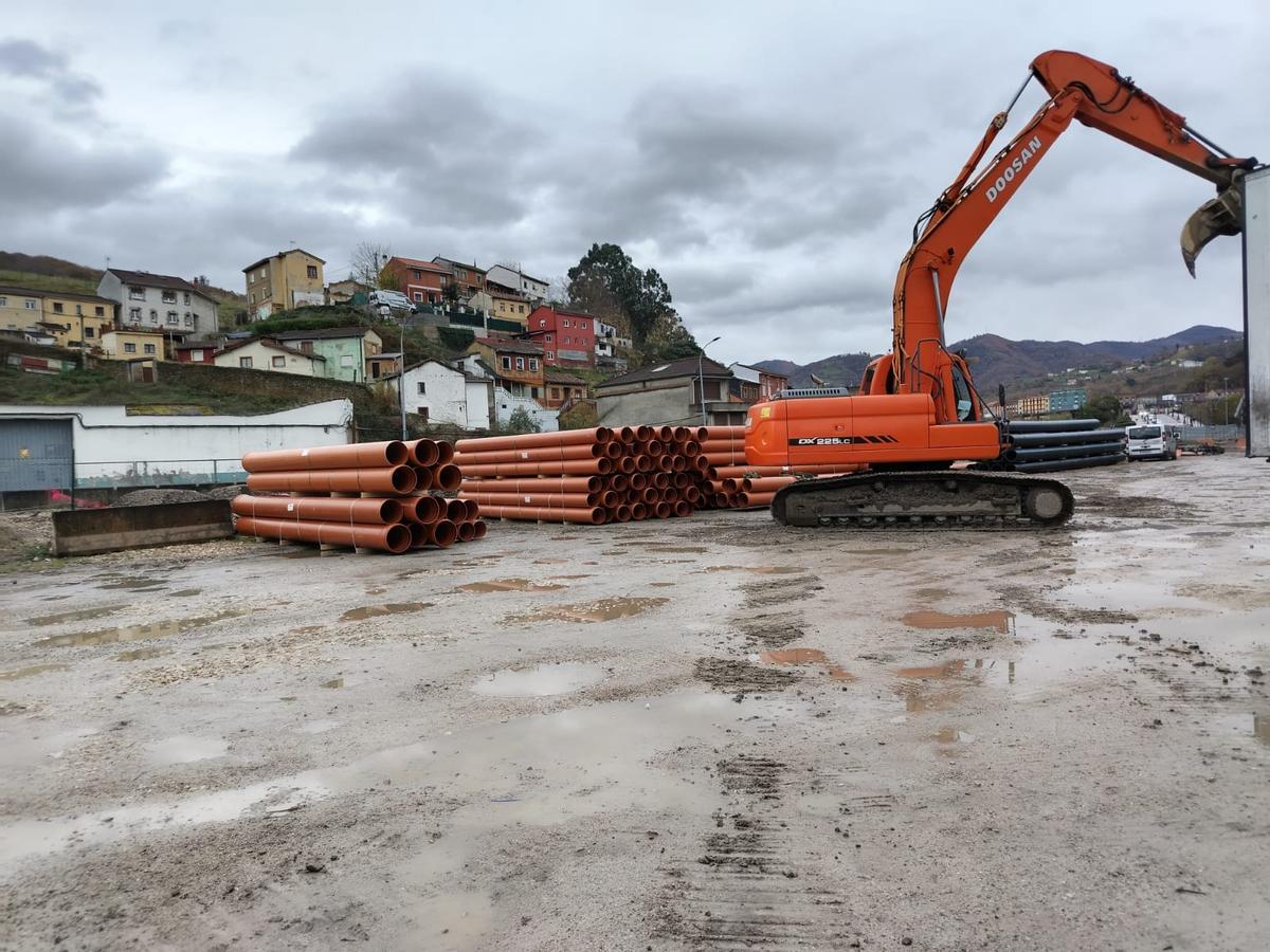 Obras de urbanización de los terrenos liberados por el soterramiento ferroviario de Langreo