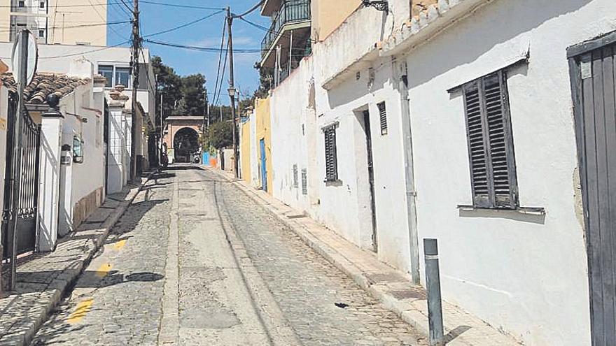 La calle Polvorí, en El Terreno.