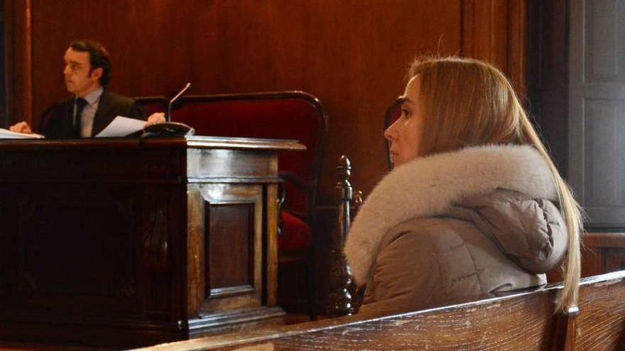 Tania Varela, ayer, en el juicio celebrado en Pontevedra.