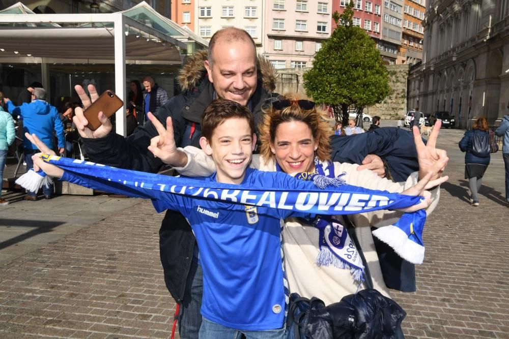 Aficionados del Oviedo en A Coruña