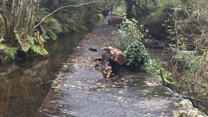 El alcalde de A Estrada apoya a los vecinos de Berres en su oposición a la demolición de la presa que surte de agua sus cultivos.