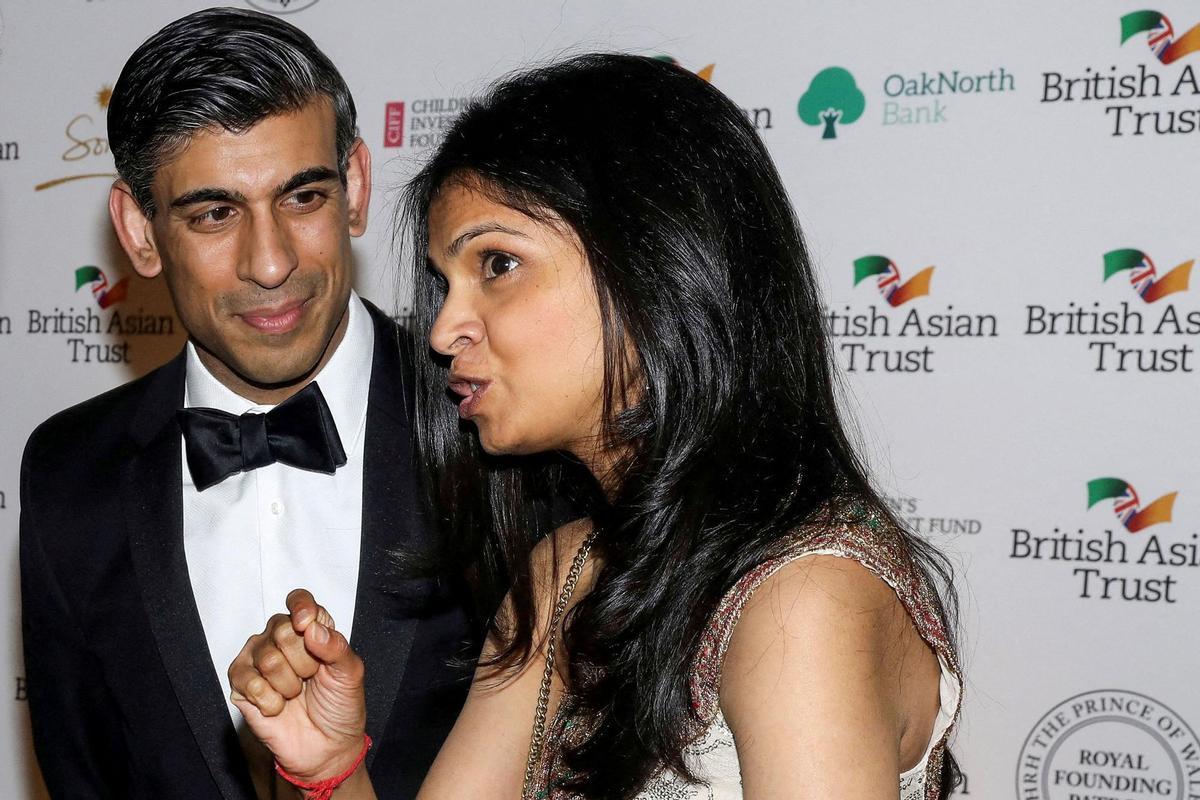 FILE PHOTO: British Chancellor of the Exchequer Rishi Sunak and his wife Akshata Murthy attend a reception to celebrate the British Asian Trust at The British Museum