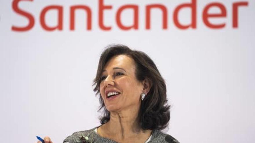 La presidenta del Santander, Ana Botín, ayer.