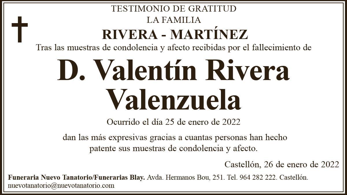 D. Valentín Rivera Valenzuela