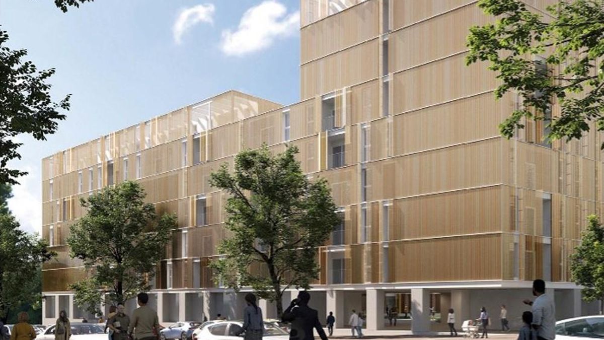 Recreación del proyecto escogido por la EMVS de Madrid para las futuras viviendas del ámbito.