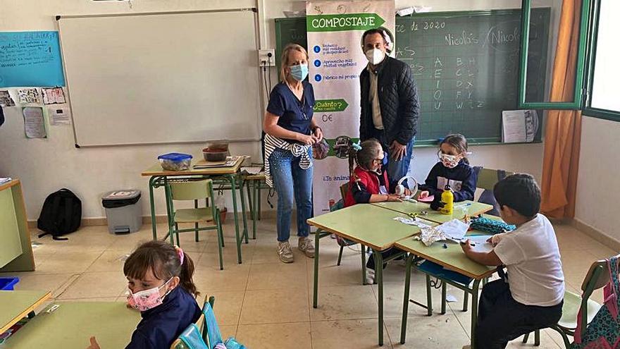 Estudiantes de La Graciosa participan en un programa de reciclaje de residuos escolares