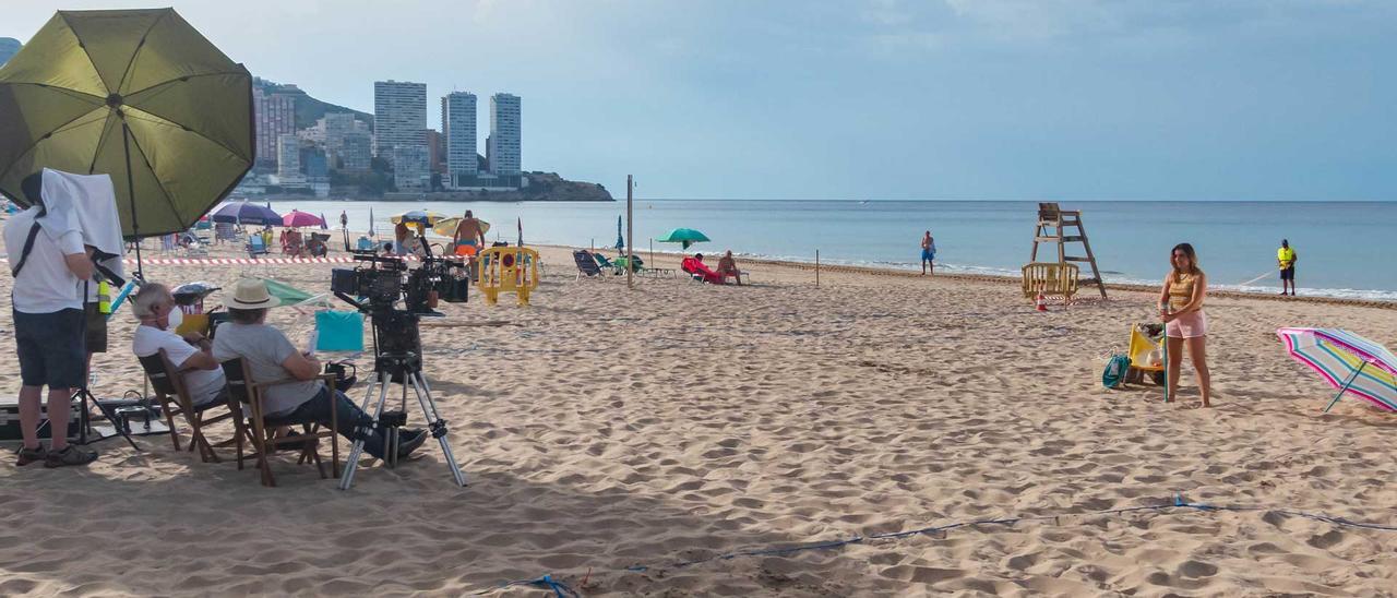 Un rodaje realizado en Benidorm recientemente.