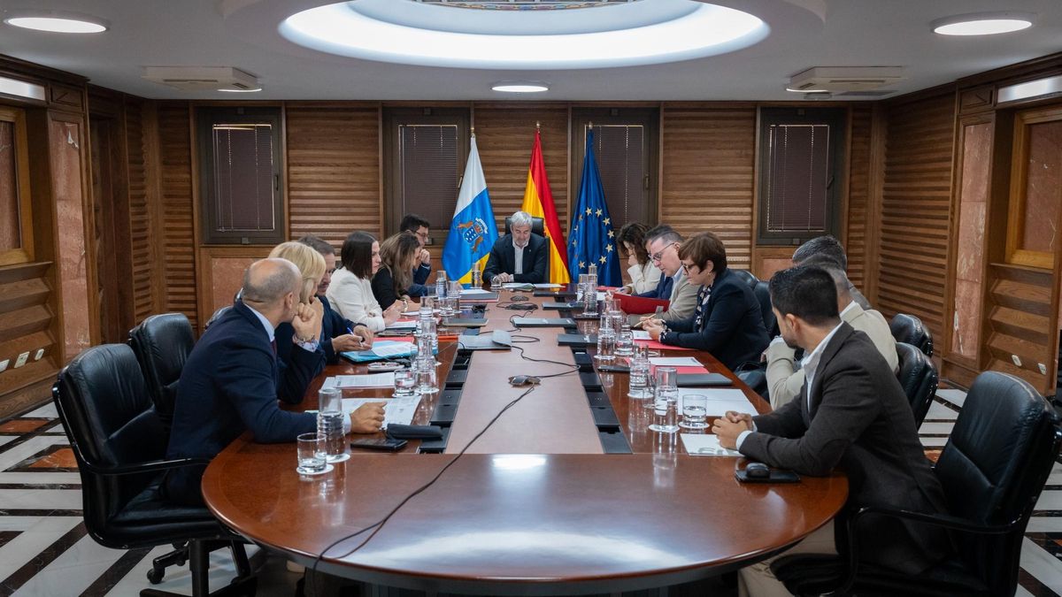 Reunión del Consejo de Gobierno celebrado en la capital grancanaria.