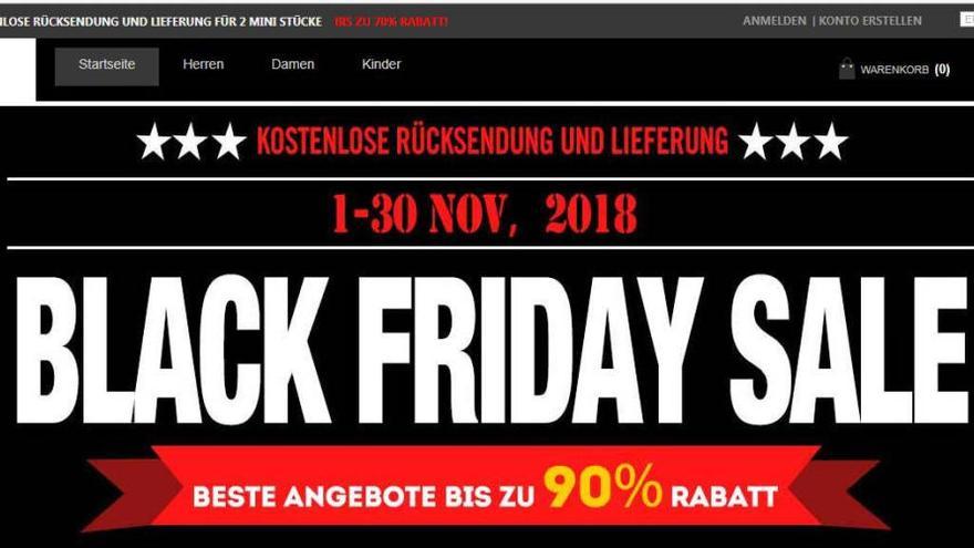 Anunci fals pel Black Friday