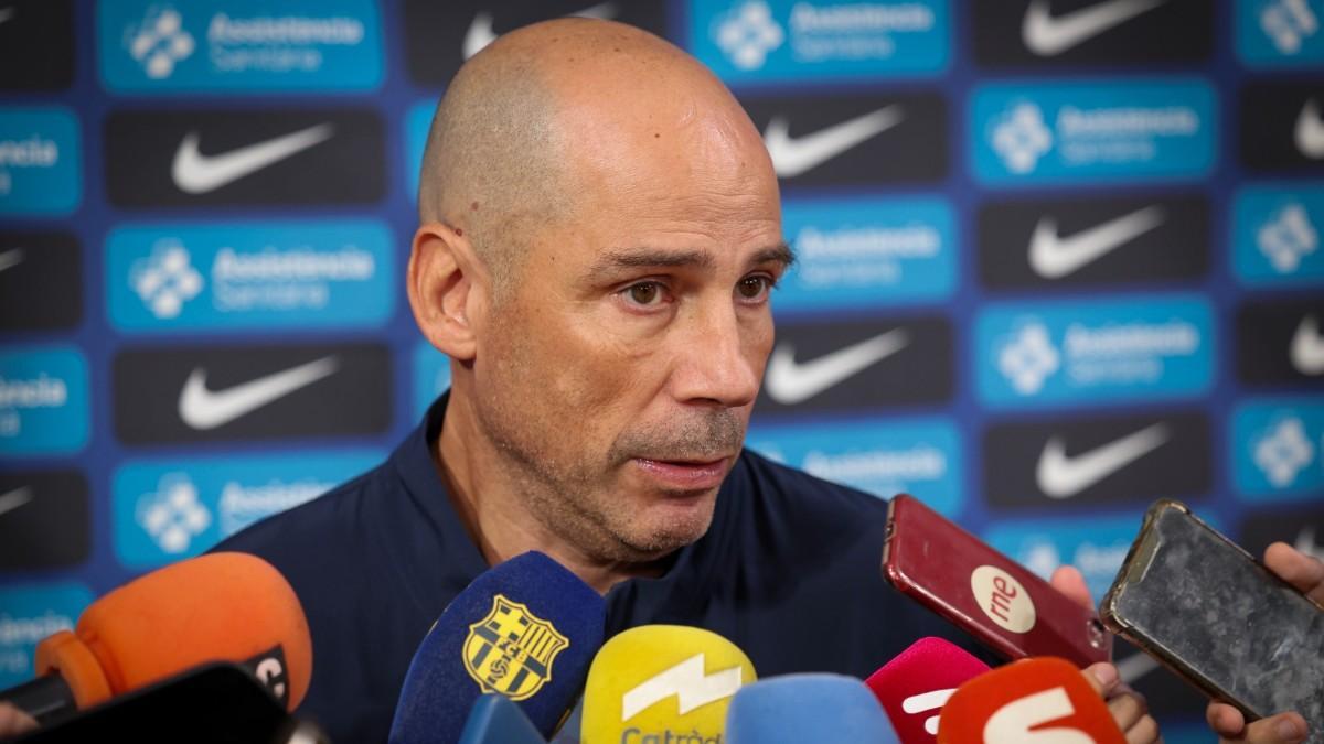 Joan Peñarroya atendió a los medios de comunicación antes de debutar en la Euroliga