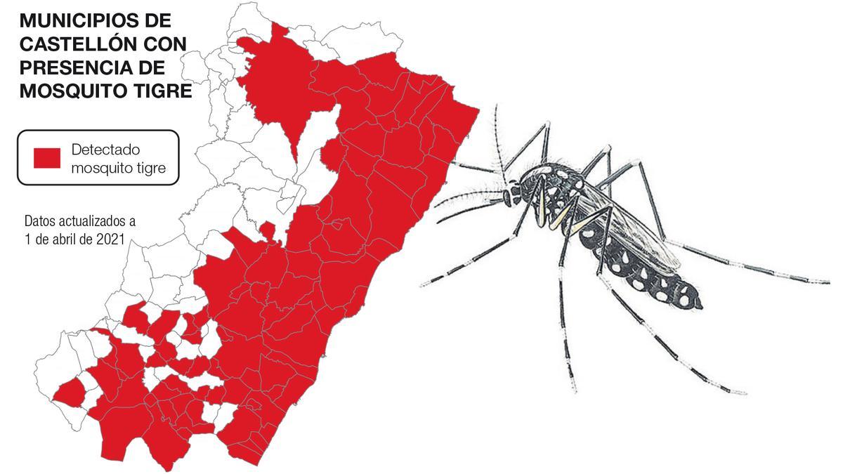 Municipios con presencia de mosquito tigre