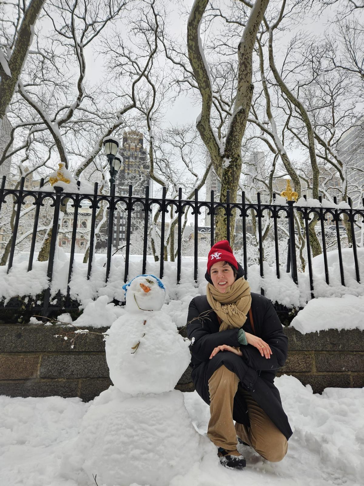 La periodista Alba Baranda en Nueva York