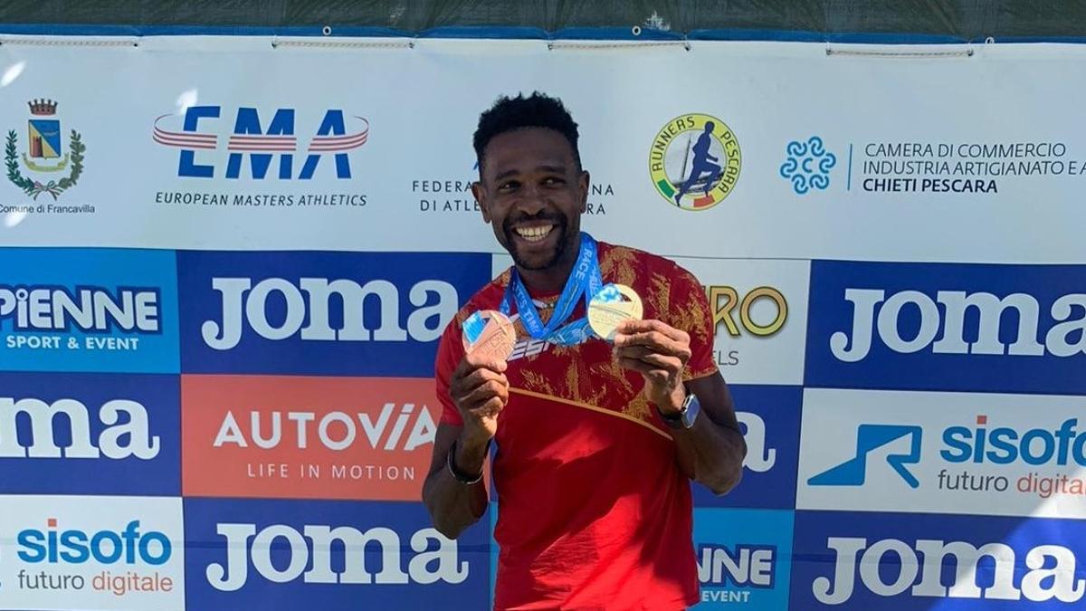 Udy Erete, doble podio con récord de España en el Europeo máster