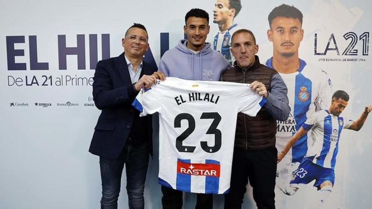 Presentación de Omar El Hilali como nuevo jugador del primer equipo del Espanyol