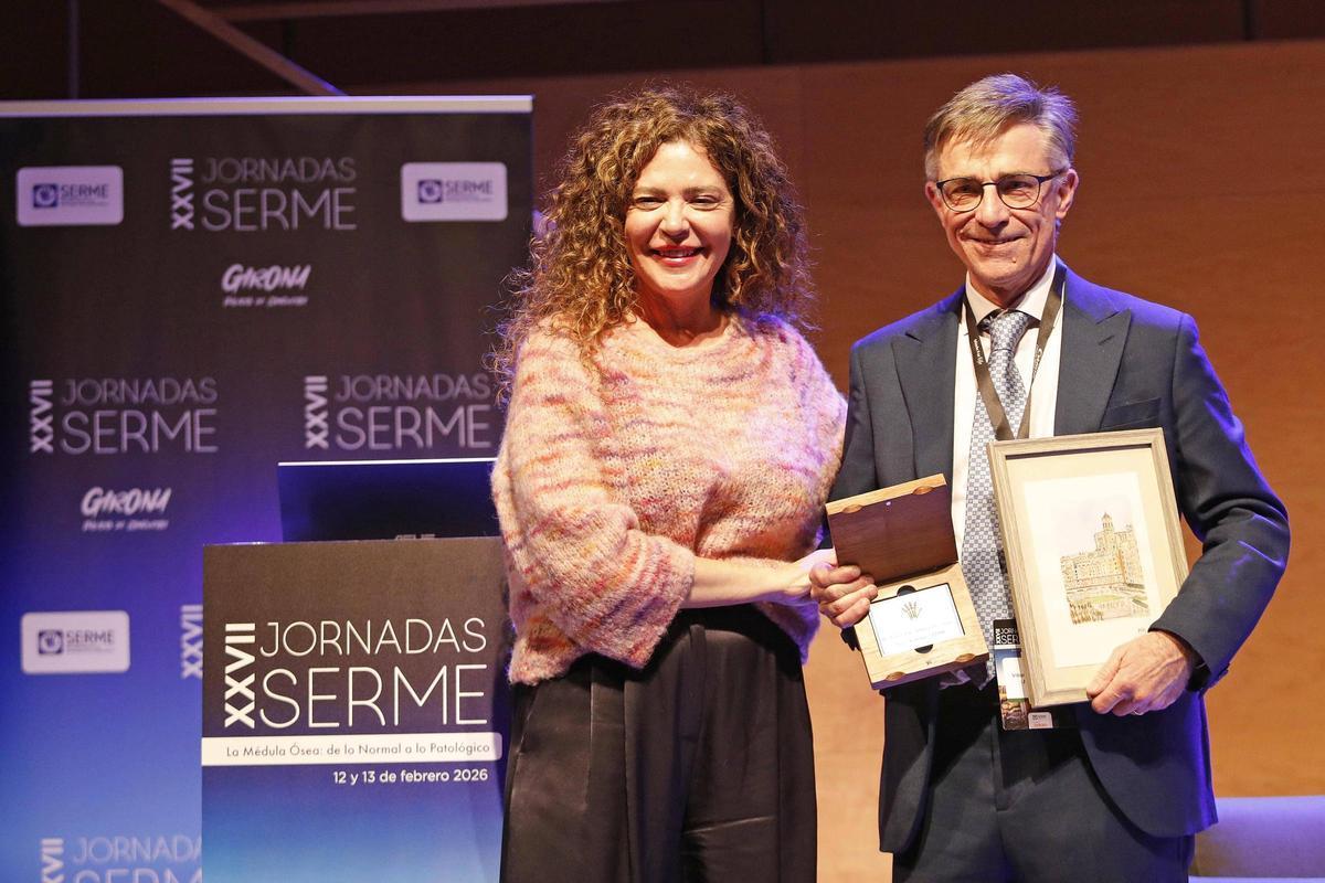 Kai Vilanova rebent el reconeixement aquest divendres a la tarda al Palau de Congressos.