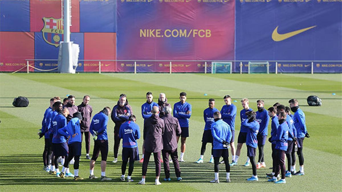 Abel Ruiz, Araujo y Riqui, protagonistas en el penúltimo entrenamiento