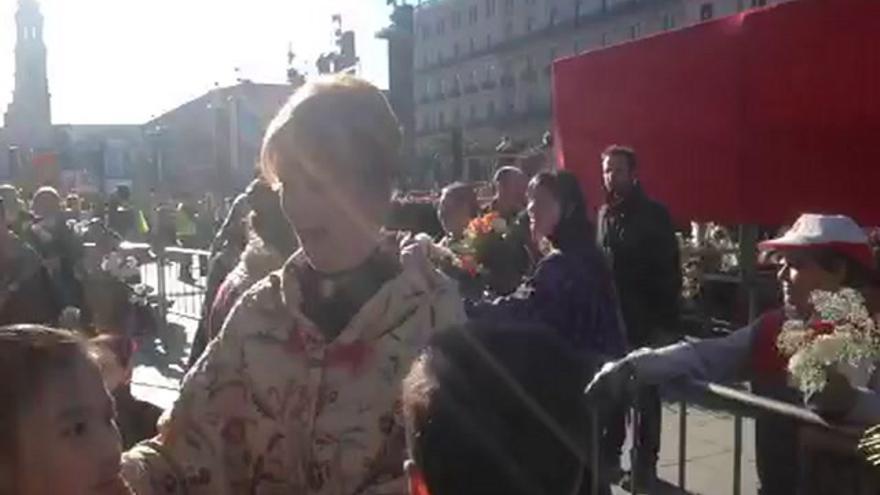 Vídeo de la entrega de flores