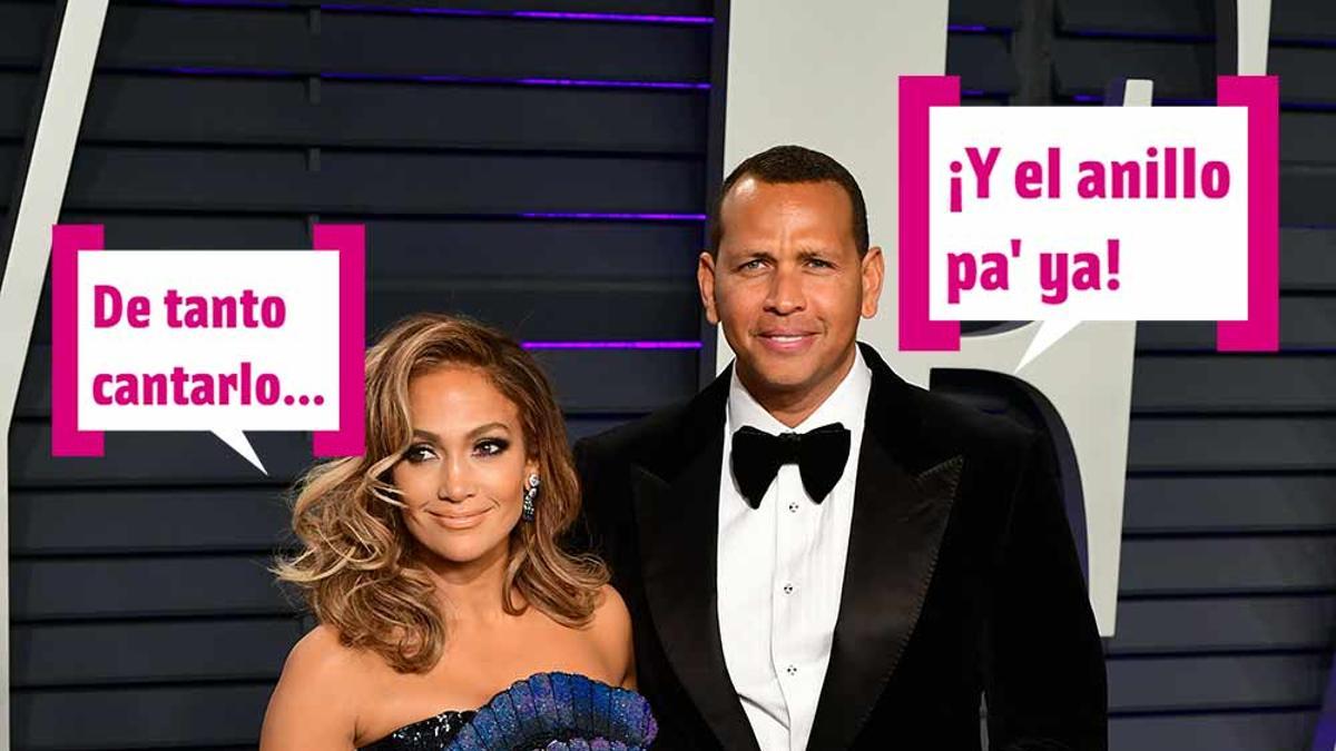 Jennifer Lopez y Alex Rodriguez en la fiesta post oscar de Vanity Fair