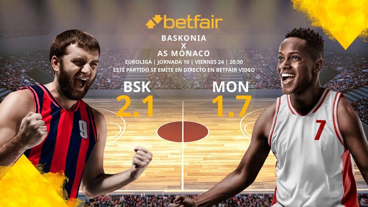 Saski Baskonia vs. AS Mónaco Basket: horario, TV, estadísticas, clasificación y pronósticos