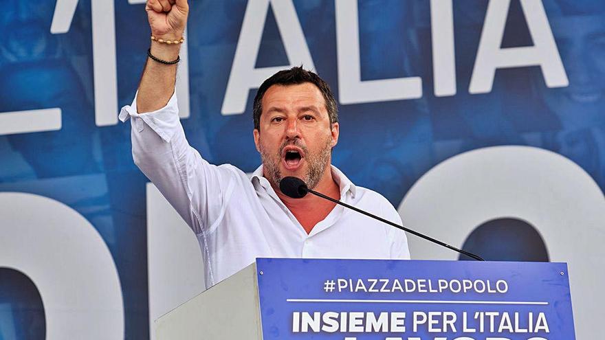 El líder del partit ultradretà Lega, Matteo Salvini, ahir