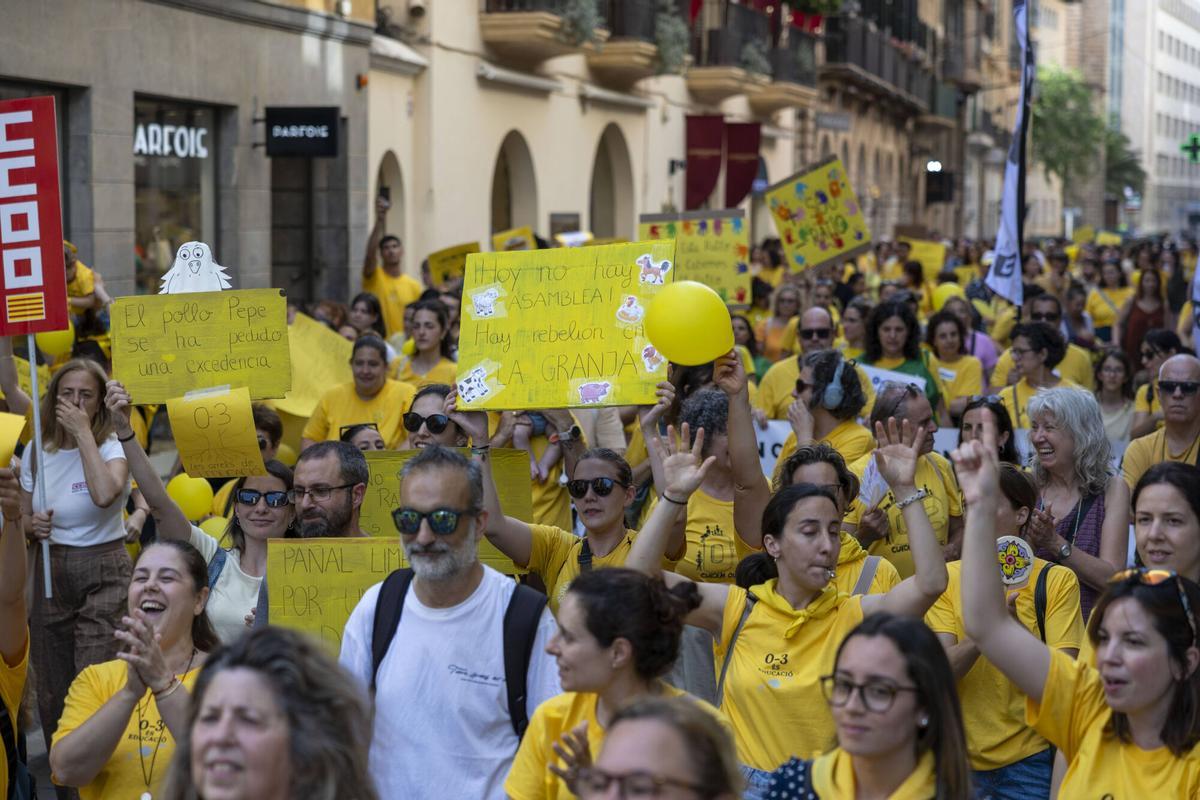 La manifestación del sector educativo 0-3 en imágenes