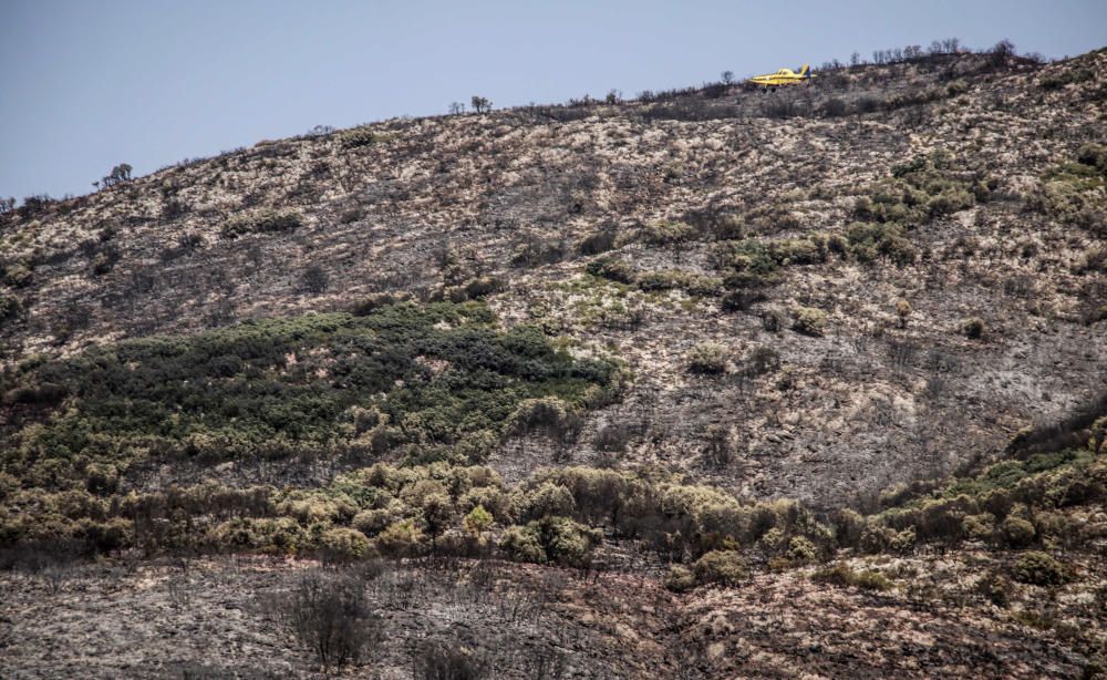 Incendio en la Vall de Gallinera