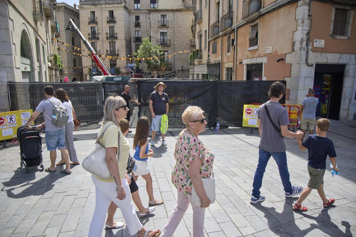 La plaça del Vi en acció