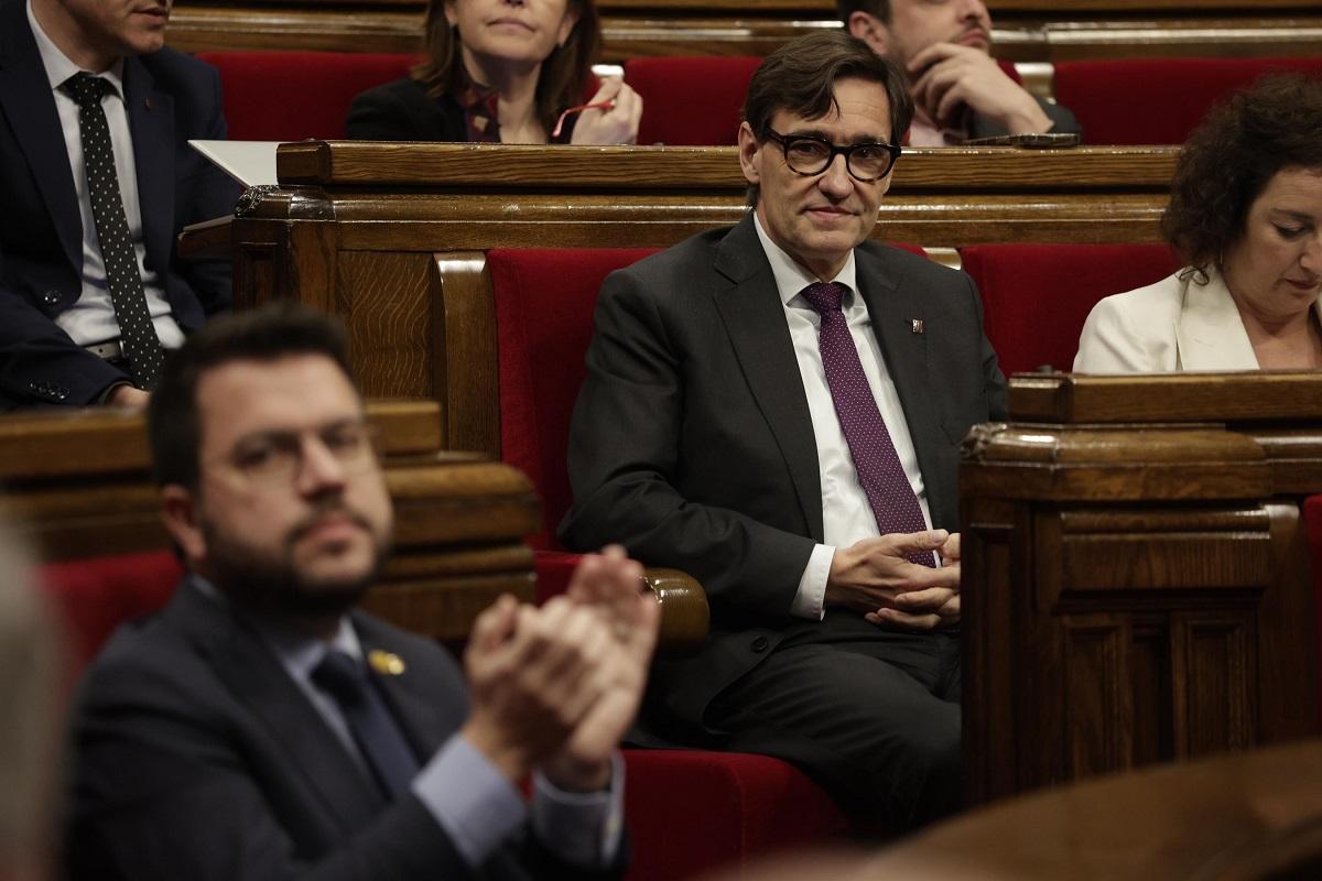El PSC cerca que un desgast d’ERC a les eleccions del 28M escurci la legislatura d’Aragonès