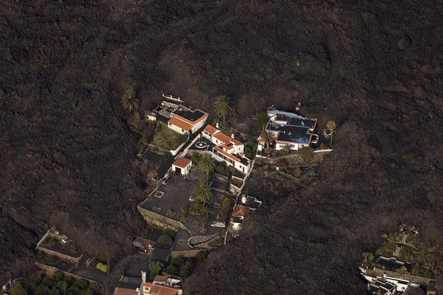 Imágenes aéreas del volcán de La Palma