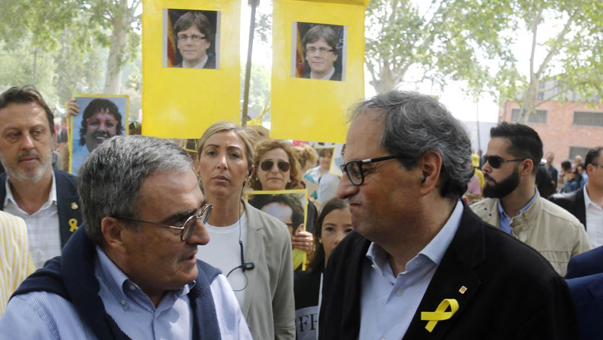 Torra comenta las condiciones pra dar soporte a Pedro Sánchez en la moción de censura a Rajoy.