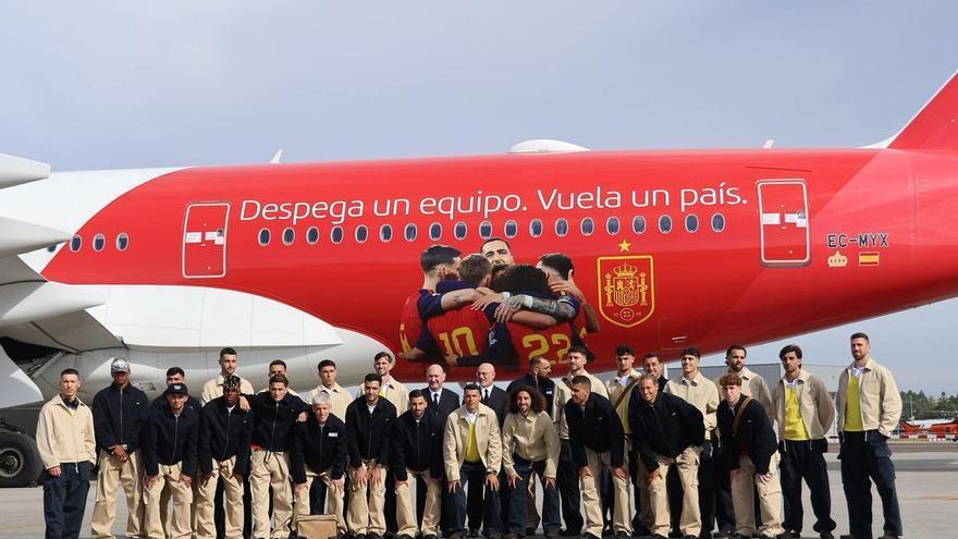La partida de la selección española hacia Estados Unidos, en imágenes